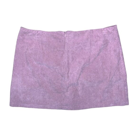 Halara High Waisted Corduroy Casual Skirt Sz Large Pink Invisible Zipper 2-in-1 - Picture 4 of 9